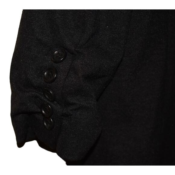 ELIZABETH AND JAMES $465 Ruched 3/4 Sleeves Ponte Knit Blazer Gray Size 8 - Picture 3 of 4
